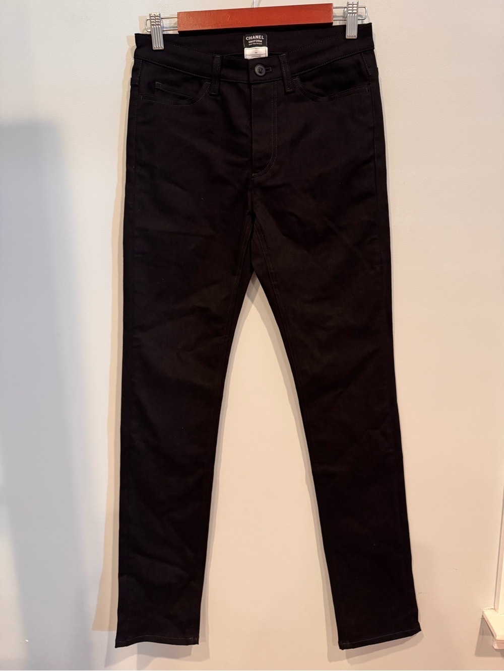 Chanel Uniform Lion Head Denim Pants - Size FR 32